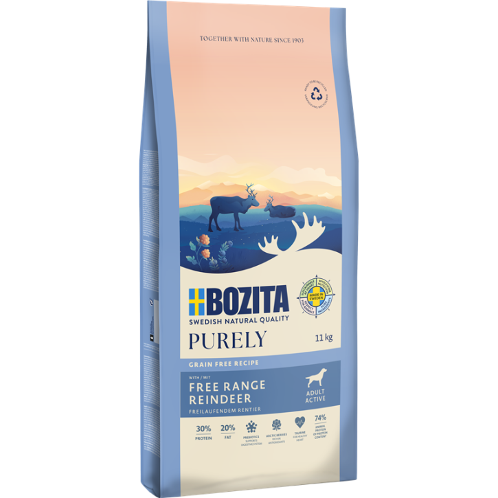 Bozita Dog Purely Adult mit Rentier 11 kg
