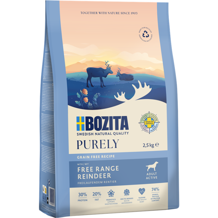 Bozita Dog Purely Adult mit Rentier 2,5 kg