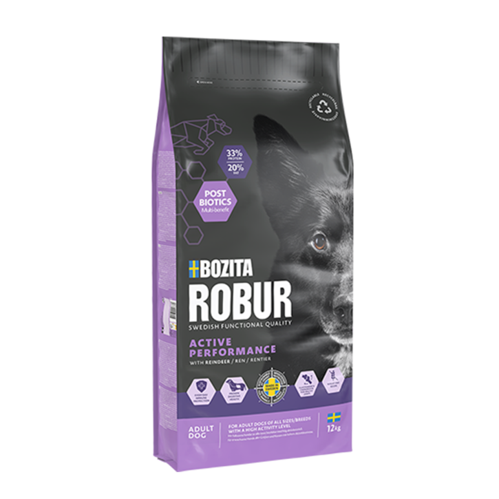 Bozita Dog Robur Active Performance mit Rentier 12 kg (SPARTIPP: unsere Staffelpreise)