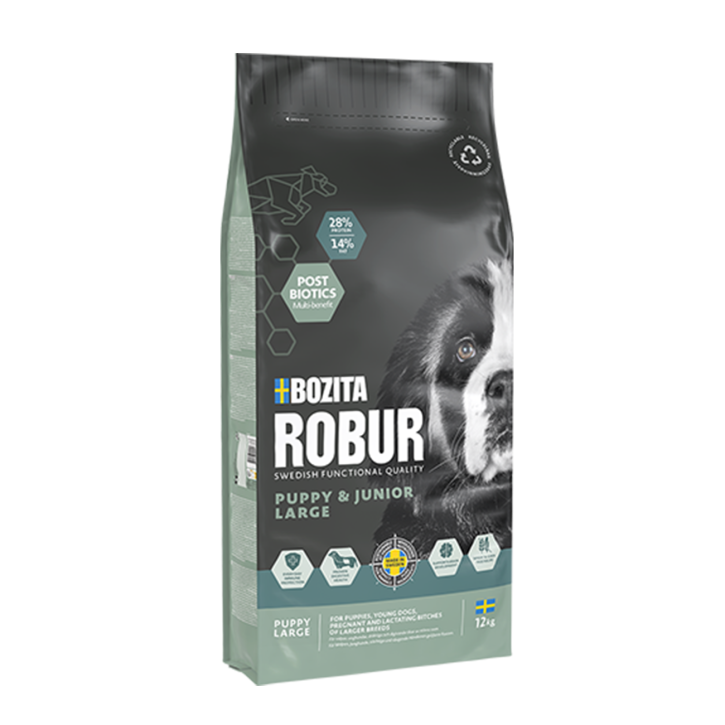 Bozita Dog Robur Puppy & Junior Large 12 kg (SPARTIPP: unsere Staffelpreise)