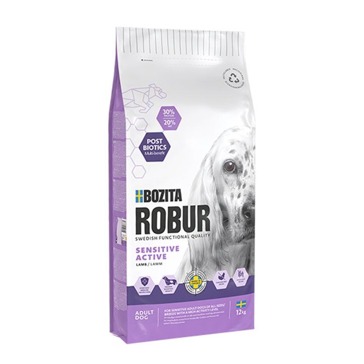 Bozita Dog Robur Sensitive Active mit Lamm 12 kg (SPARTIPP: unsere Staffelpreise)
