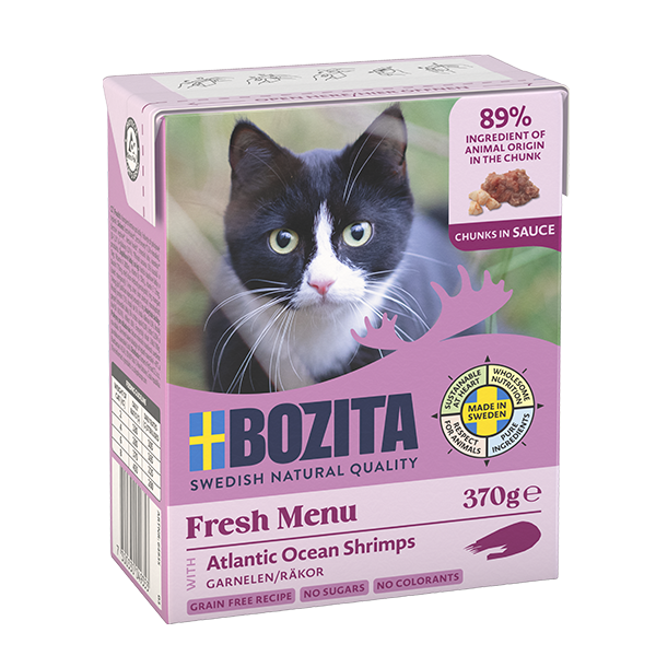 Bozita Häppchen in Sauce mit Garnelen 6 x 370 g