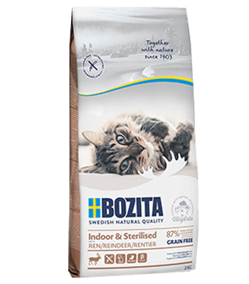 Bozita Indoor & Sterilised Grain Free mit Rentier 2 kg oder 10 kg (SPARTIPP: unsere Staffelpreise)