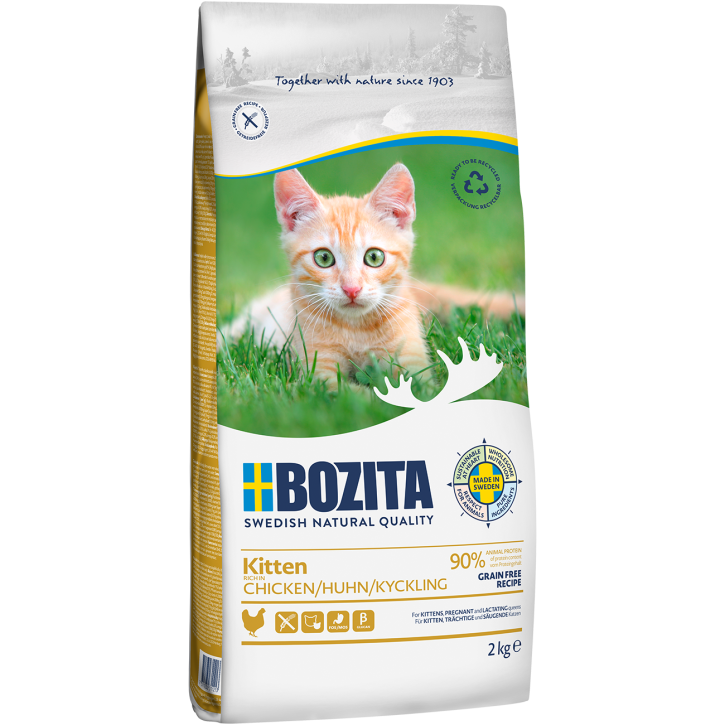 Bozita Kitten Grain Free mit Huhn 2 kg oder 10 kg (SPARTIPP: unsere Staffelpreise)