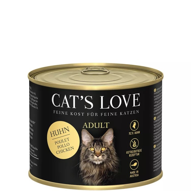 CATSLOVE Adult Huhn Pur 12 x 200 g