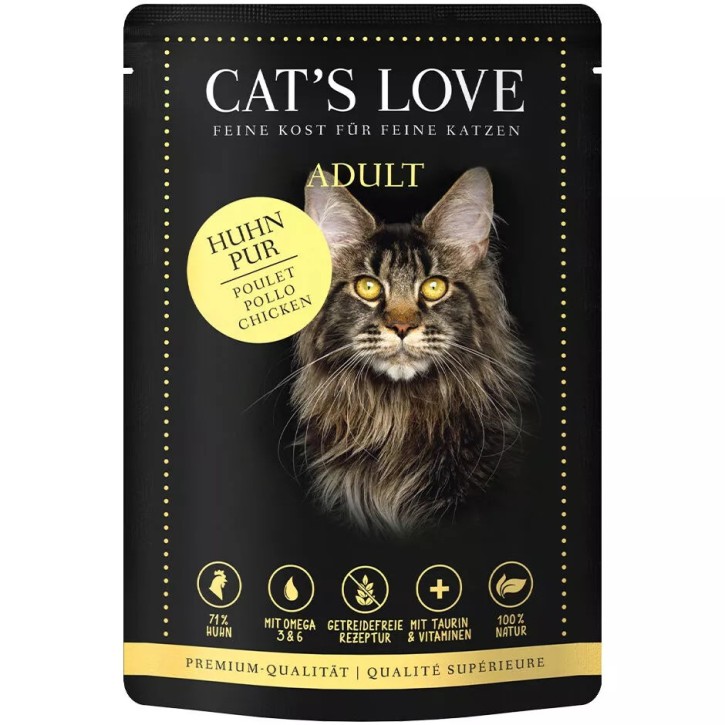 CATSLOVE Adult Huhn Pur 12 x 85 g