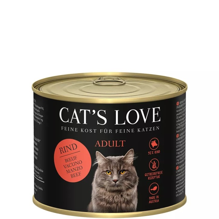 CATSLOVE Adult Rind Pur 12 x 200 g