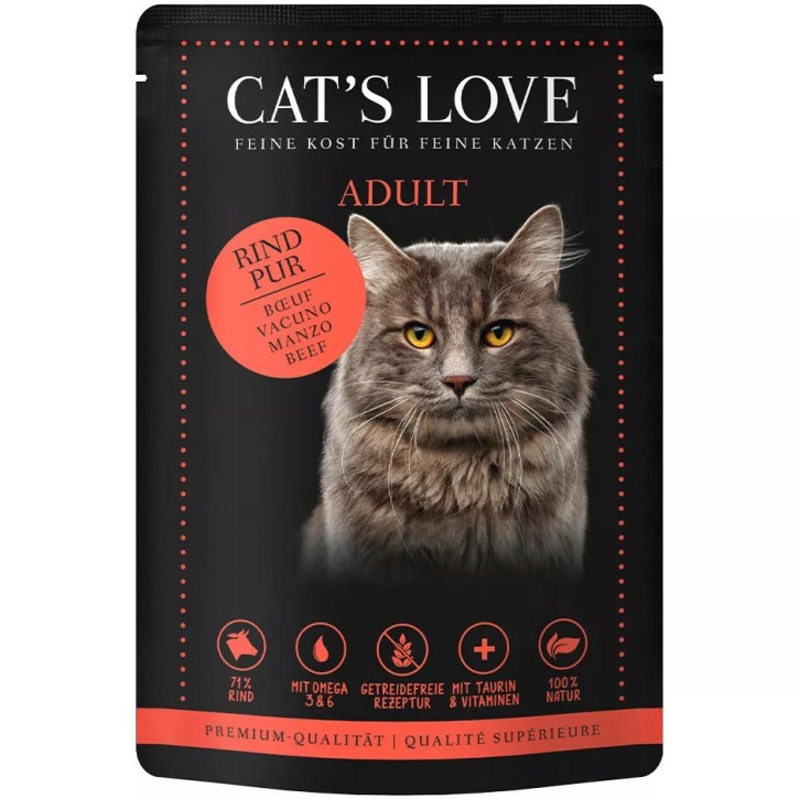 CATSLOVE Adult Rind Pur 12 x 85 g