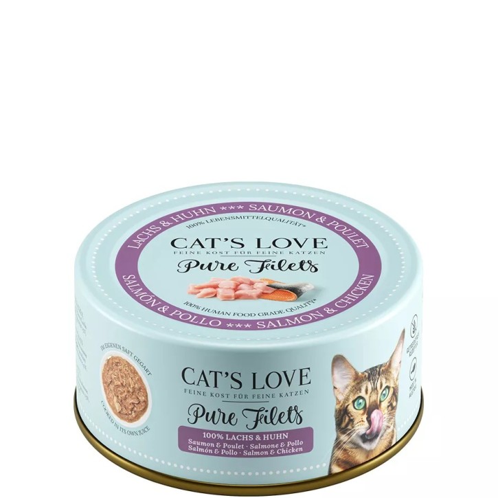 CATSLOVE Pure Filets Lachs & Huhn 12 x 100 g