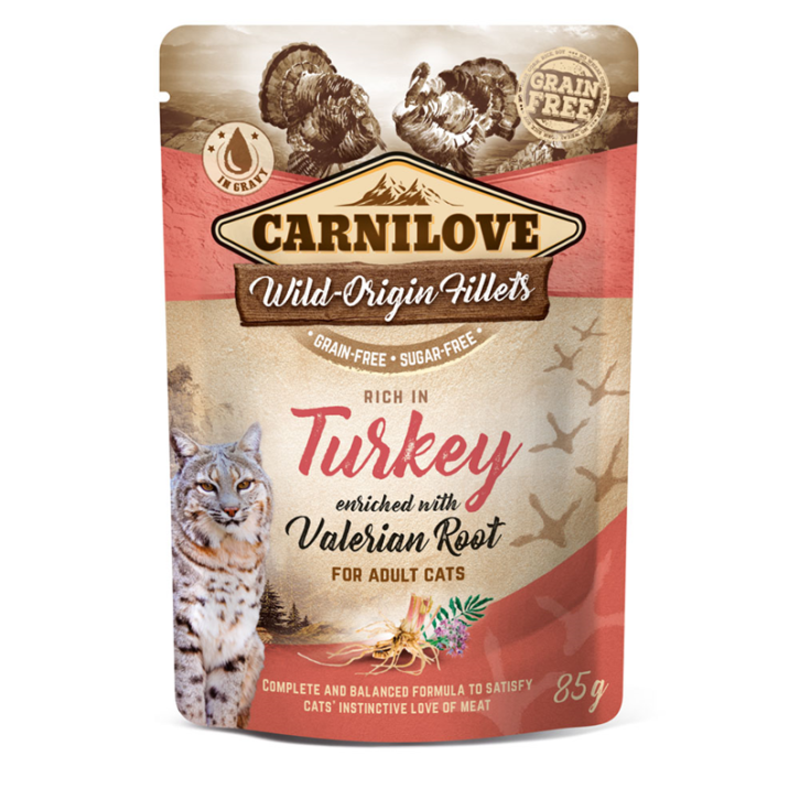 Carnilove Cat Adult Truthahn mit Baldrianwurzel 24 x 85 g