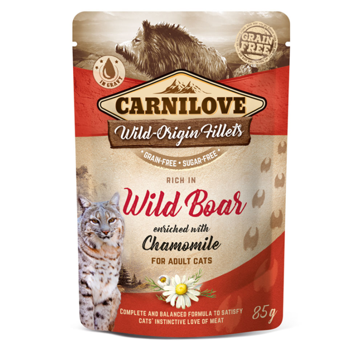 Carnilove Cat Adult Wildschwein mit Kamille 24 x 85 g