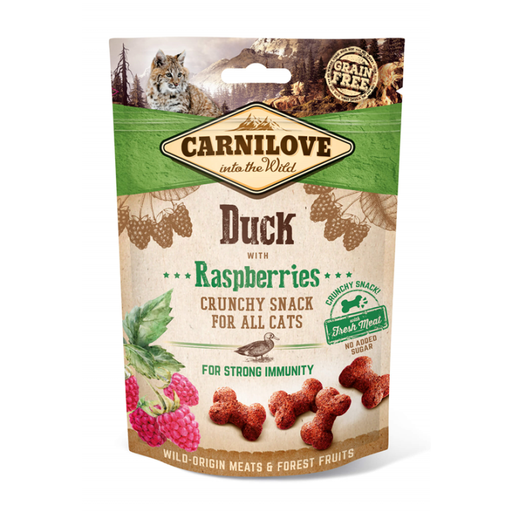 Carnilove Cat Crunchy Snack Ente mit Himbeeren 10 x 50 g