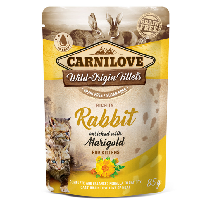 Carnilove Cat Kitten Kaninchen mit Ringelblume 24 x 85 g