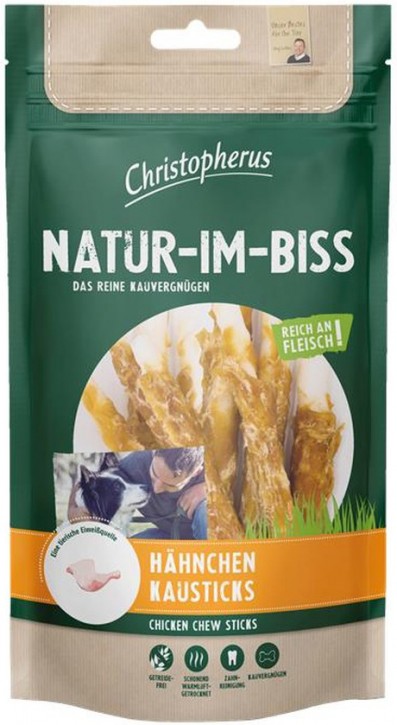 Christopherus Snack Natur im Biss Hähnchenkausticks 12 x 70 g