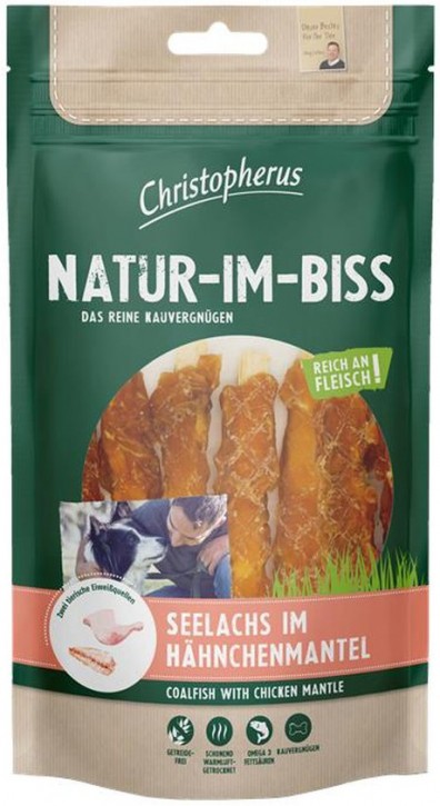 Christopherus Snack Natur im Biss Seelachs im Hähnchenmantel 12 x 70 g