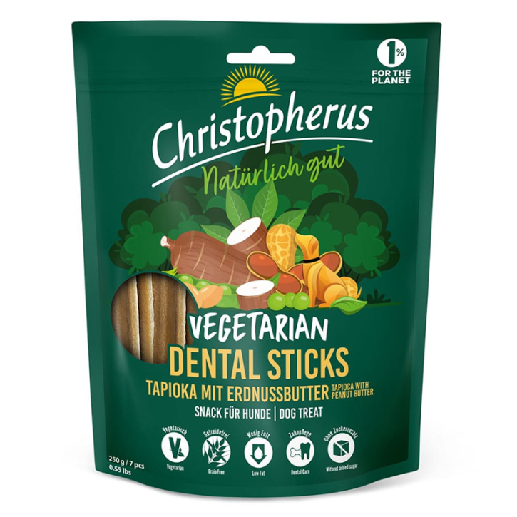 Christopherus Vegetarian Dent Stick Erdnussbutter 10 x 250 g