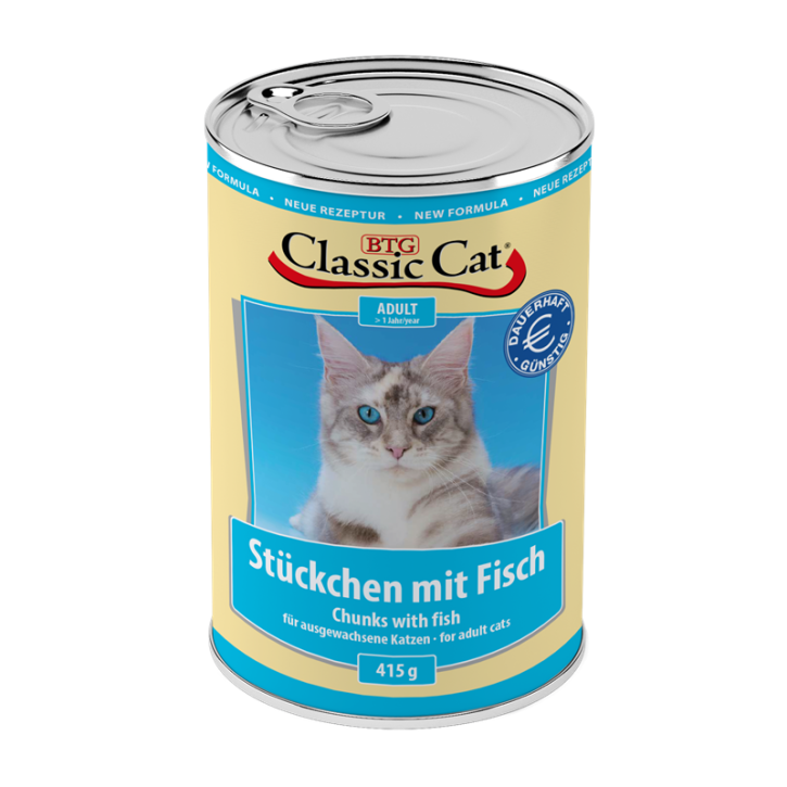 Classic Cat Stückchen mit Fisch 12 x 400 g