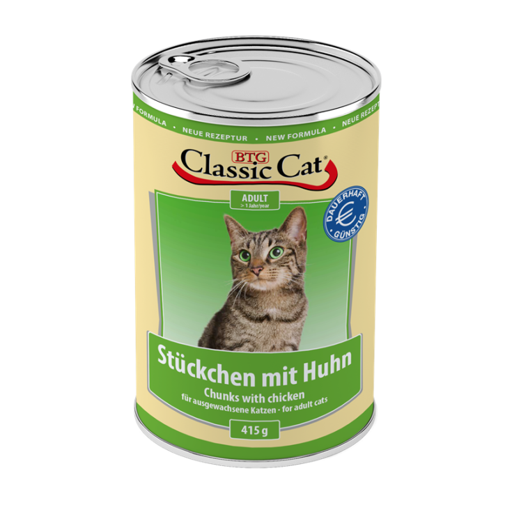 Classic Cat Stückchen mit Huhn 12 x 400 g