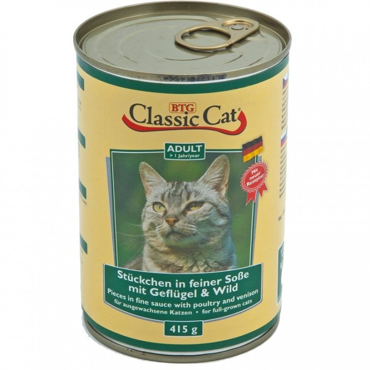 Classic Cat mit Geflügel und Wild 24 x 415 g