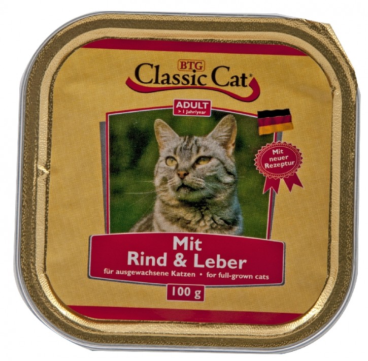 Classic Cat mit Rind und Leber 30 x 100 g