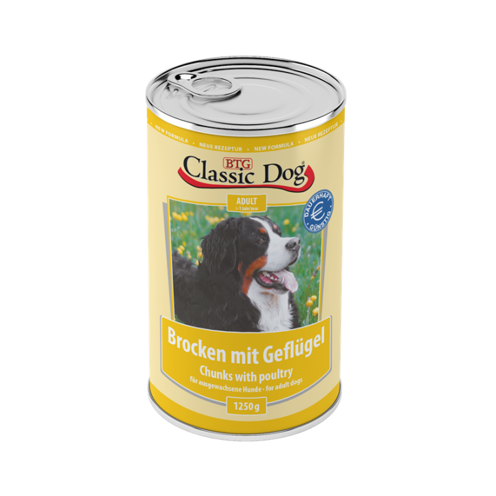 Classic Dog Adult Brocken mit Geflügel 12 x 1.250 g