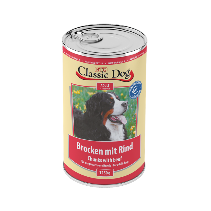 Classic Dog Adult Brocken mit Rind 12 x 1.250 g