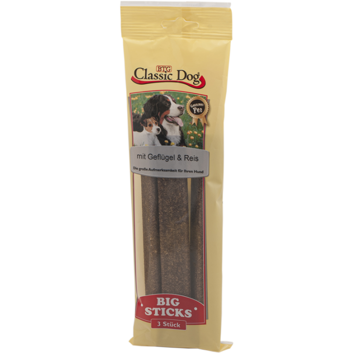 Classic Dog Snack Big Sticks Geflügel & Reis 16 x 300 g