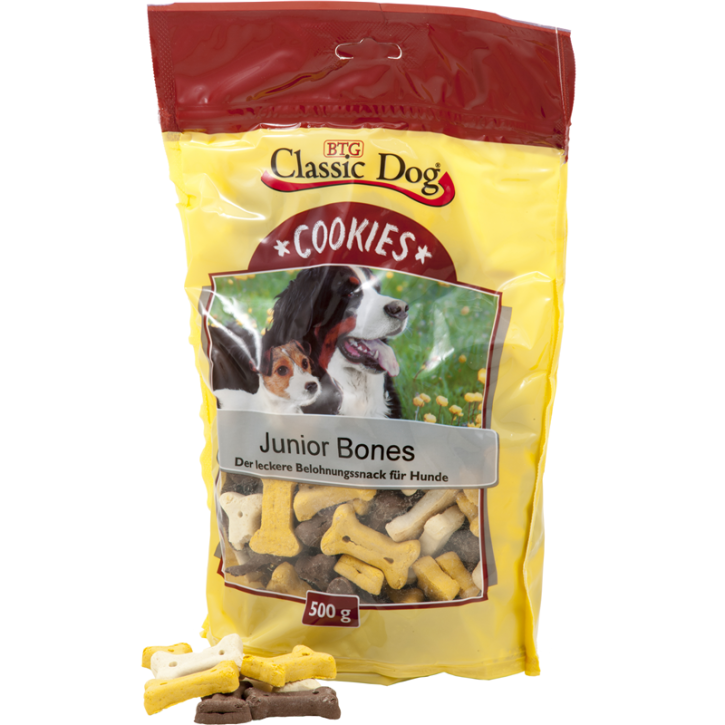 Classic Dog Snack Cookies Junior Bones 12 x 500 g