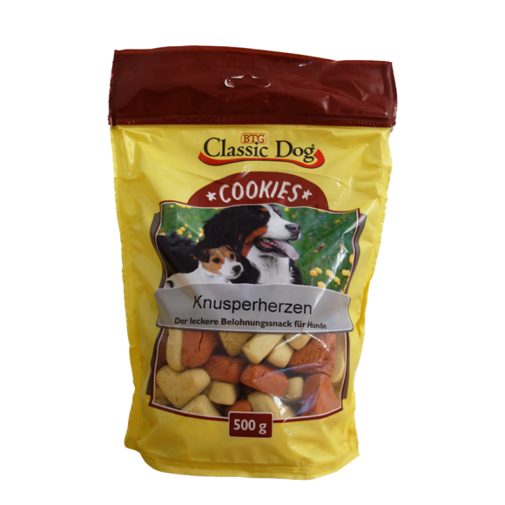 Classic Dog Snack Cookies Knusperherzen 12 x 500 g