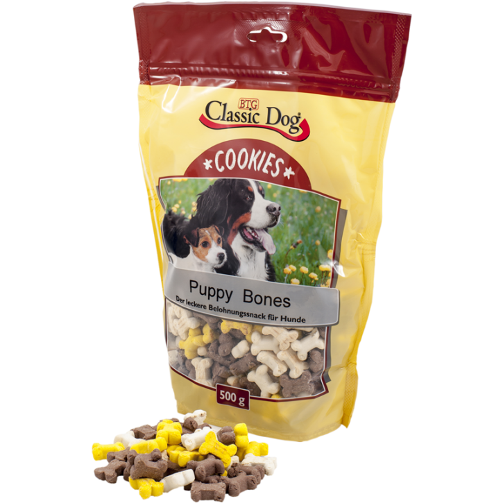 Classic Dog Snack Cookies Puppy Bones 12 x 500 g