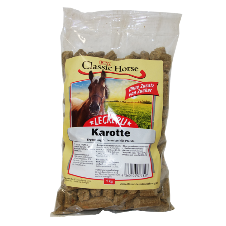 Classic Horse Snack mit Karotte 15 x 1 kg