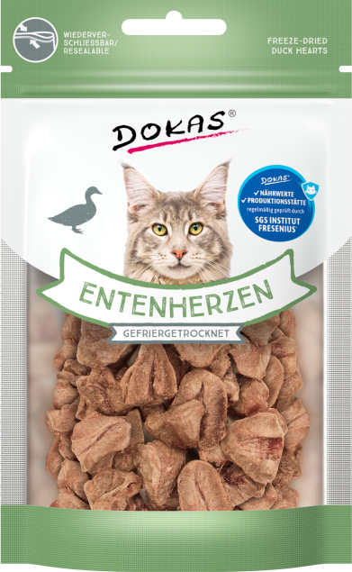 Dokas Cat Snack Entenherzen 6 x 15 g
