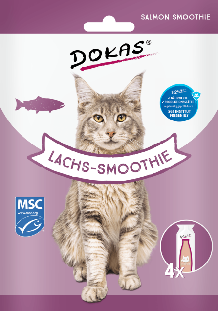 Dokas Cat Snack Lachs-Smoothie 8 x 120 ml
