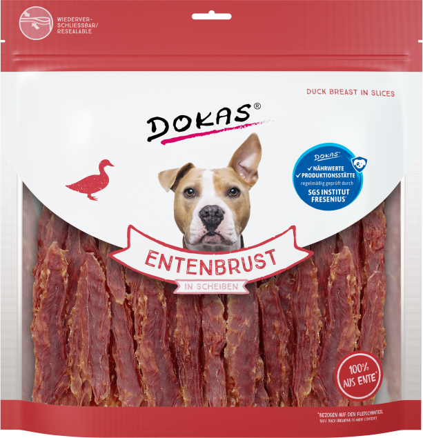 Dokas Dog Entenbrust in Scheiben 4 x 900 g