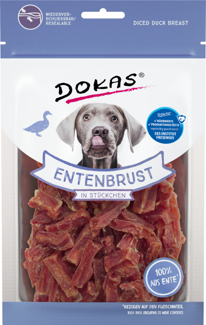 Dokas Dog Entenbrust in Stückchen 70 g oder 200 g