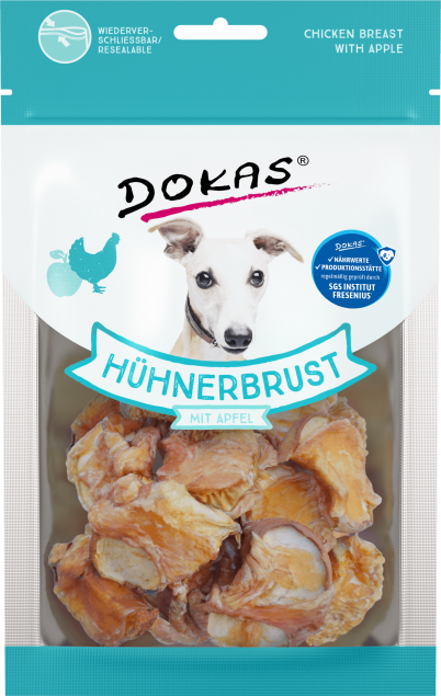 Dokas Dog Hühnerbrust Apfel 8 x 70 g