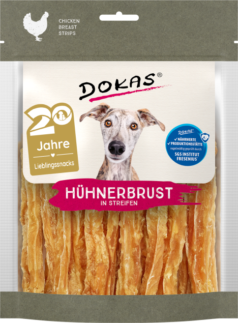 Dokas Dog Hühnerbrust in Streifen 7 x 170 g