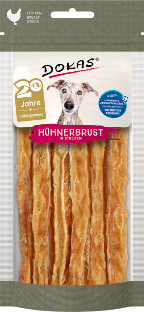 Dokas Dog Hühnerbrust in Streifen 50 g oder 170 g