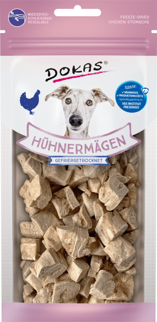 Dokas Dog Hühnermägen gefriergetrocknet 7 x 20 g