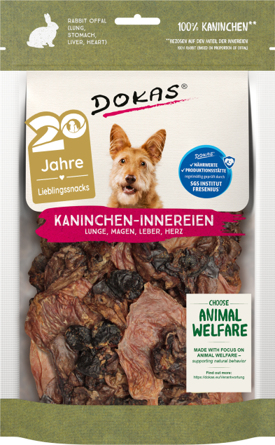 Dokas Dog Kaninchen-Innereien 7 x 100 g