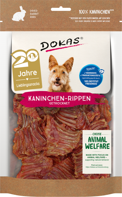 Dokas Dog Kaninchen Rippen 7 x 100 g