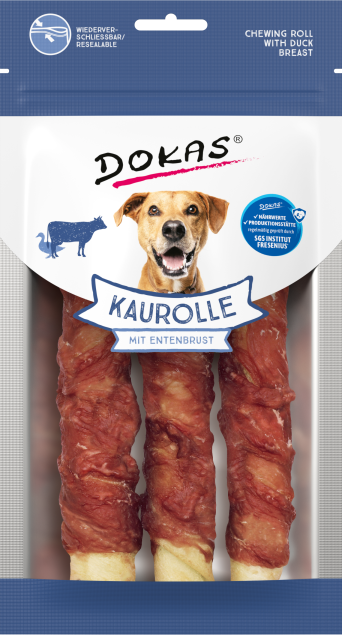 Dokas Dog Kaurolle mit Entenbrust Medium 6 x 150 g