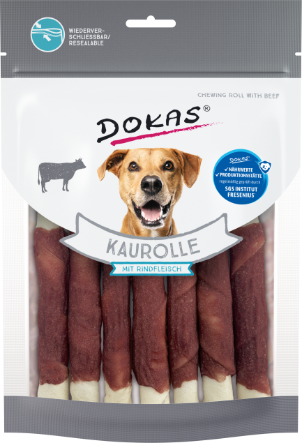 Dokas Dog Kaurolle mit Rindfleisch 9 x 190 g