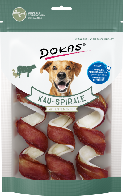 Dokas Dog Kauspirale mit Entenbrustbrust 8 x 110 g
