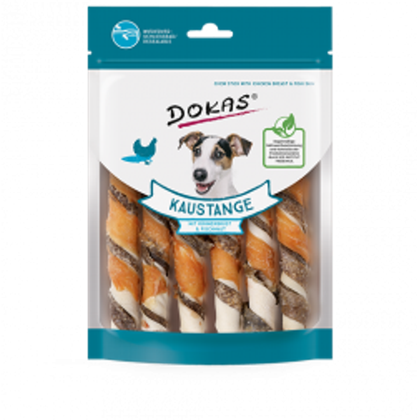 Dokas Dog Kaustange mit Hühnerbrust & Fischhaut 10 x 170 g