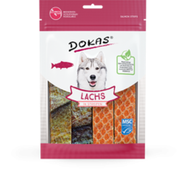 Dokas Dog Lachs in Streifen 8 x 100 g