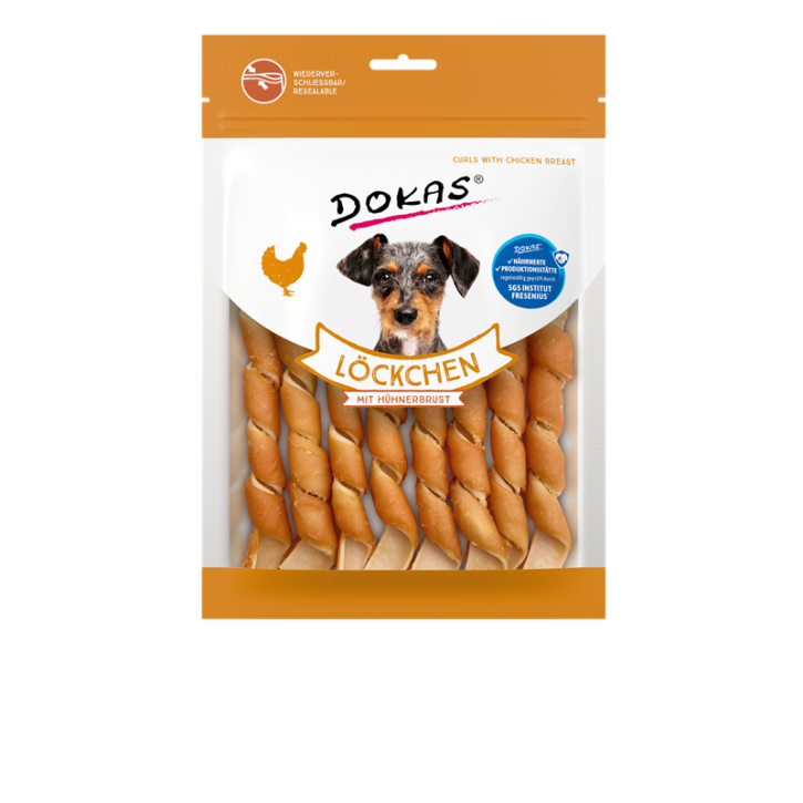 Dokas Dog Löckchen mit Hühnerbrust 10 x 120 g
