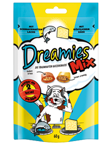 Dreamies Cat Mix mit Lachs & Käse 6 x 60 g