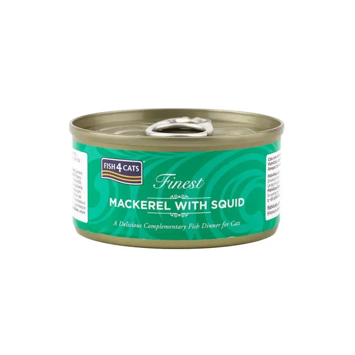 Fish4Cats Finest Makrele mit Tintenfisch 12 x 70 g