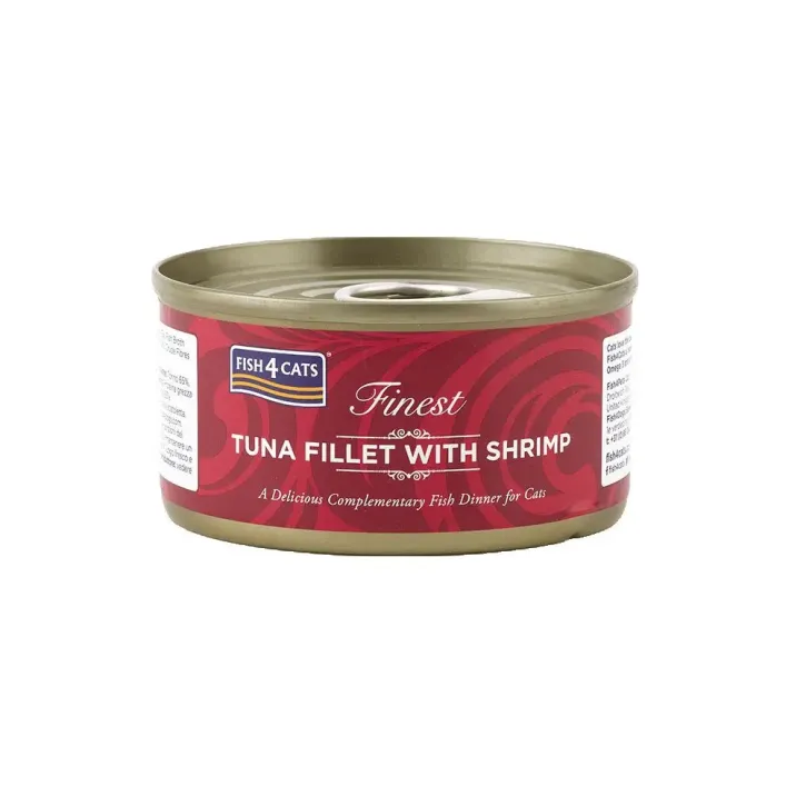 Fish4Cats Finest Thunfischfilet mit Garnelen 12 x 70 g